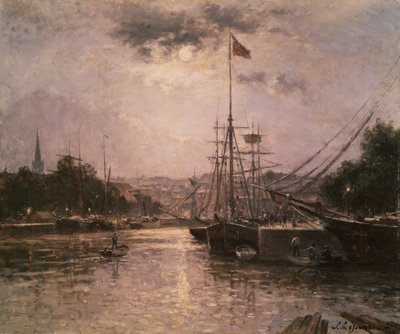 Vue du port de Caen, c.1889 - Stanislas Victor Edouard Lepine